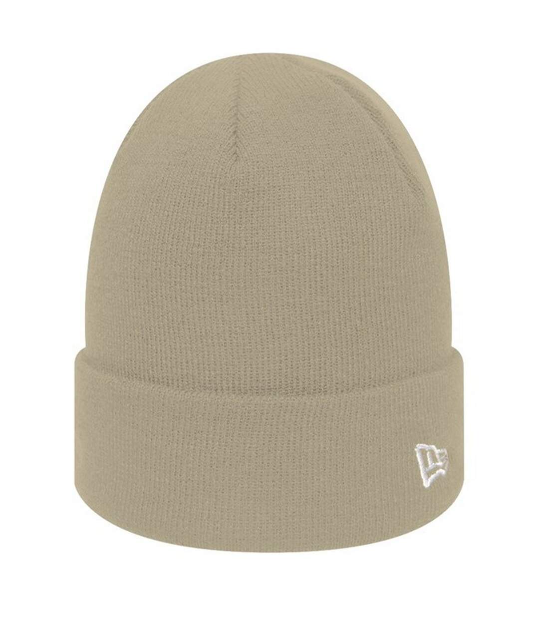 Unisex adult flag knitted beanie stone New Era-1