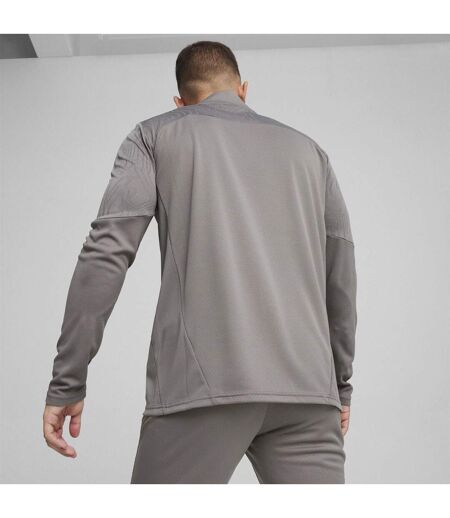Mens Teamfinal Quarter Zip Training Fleece Top Iron Silver Puma