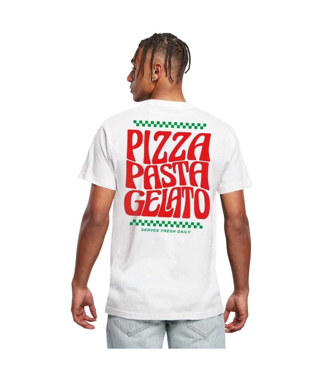 T-shirt Flavor Italiano Homme Blanc Mister Tee-4