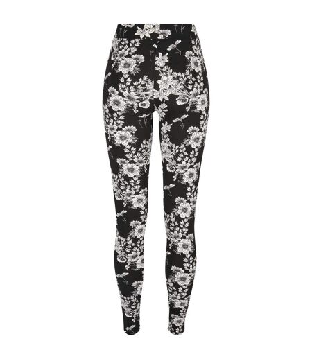 Legging Motif/style Fleurs Femme Noir Urban Classics