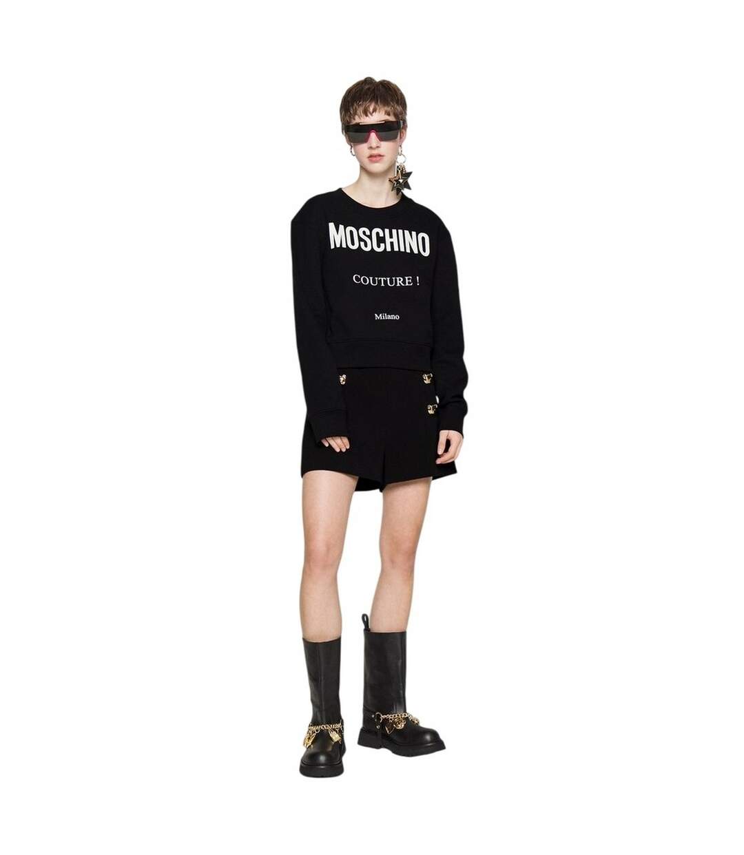 Sweat Couture Milano Homme Fuchsia Moschino-1