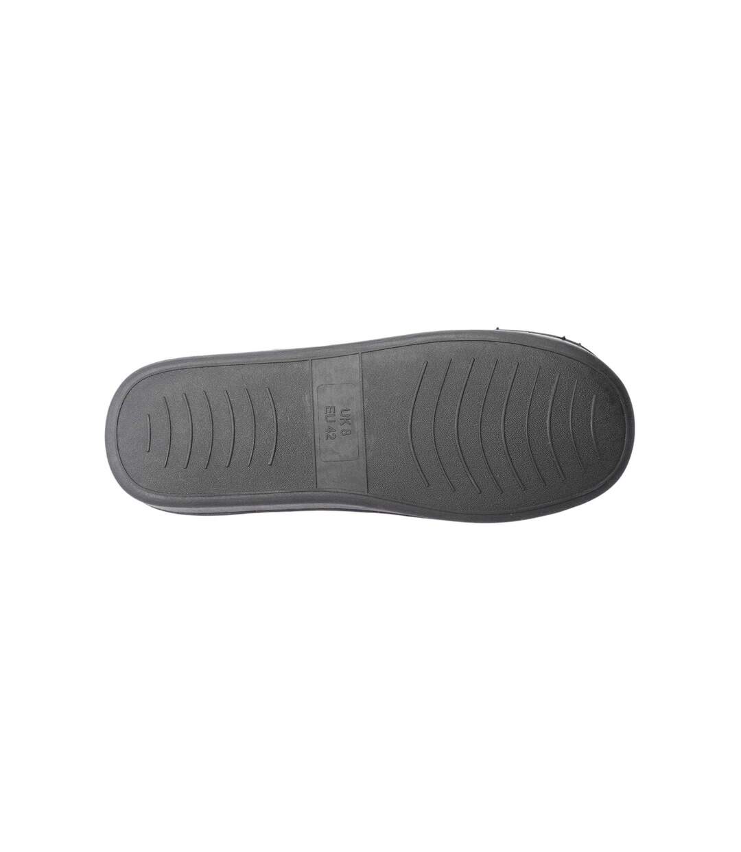 Mens Aspen Faux Suede Moccasin Slippers Grey Lyle & Scott-3