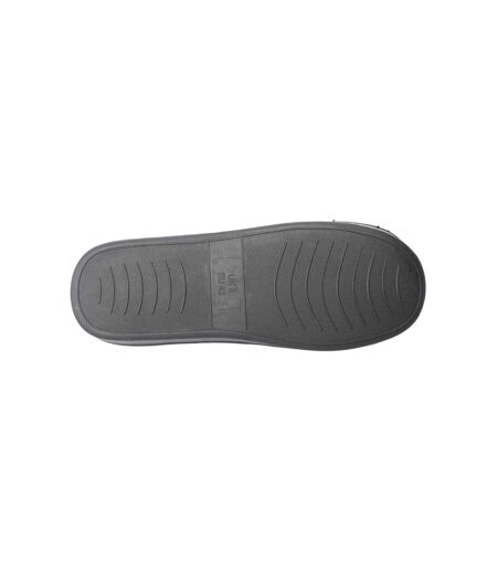 Mens Aspen Faux Suede Moccasin Slippers Grey Lyle & Scott