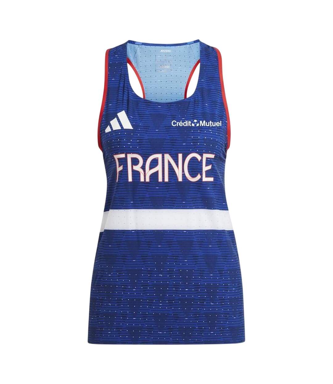 Womens/ladies Adizero France Vest Top Lucid Blue Adidas-2