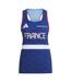 Womens/ladies Adizero France Vest Top Lucid Blue Adidas-2