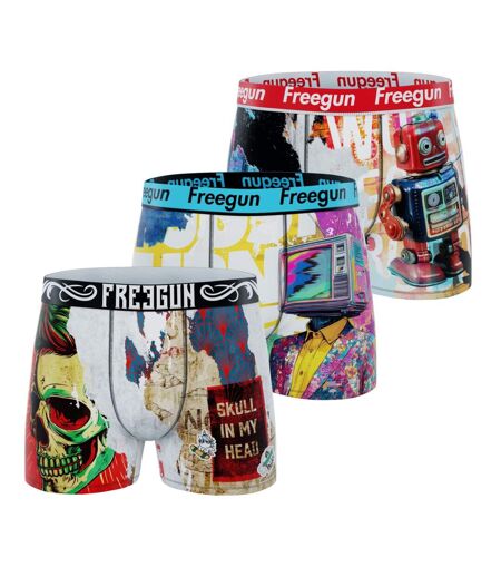 Lot de 3 boxers homme collection Pop Art Freegun