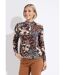 T-shirt col montant motif animalier maille chaude-1