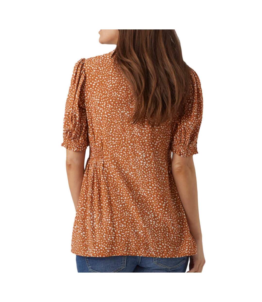 Blouse Orange Femme Femme Mamalicious Hella Lia - L-2