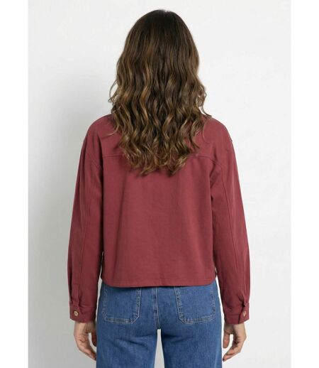 Veste courte en denim, détails ajourés