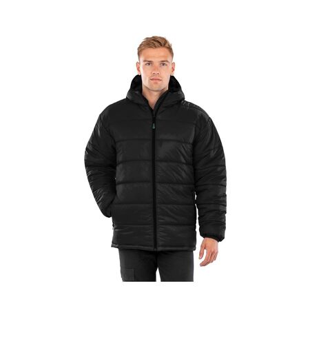 Unisex adult recycled padded parka black Result Genuine Recycled