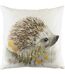 Woodland hedgehog cushion cover one size white/green/brown Evans Lichfield-1