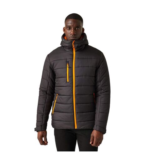 Mens navigate thermal padded jacket black/orange pop Regatta