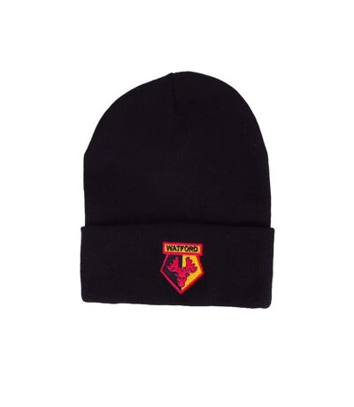 Watford FC Unisex Adults Knitted Hat (Black/Yellow/Red) - UTSG18521