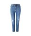 Jean Motif/style Usé Femme Bleu Moyen Pieces-1
