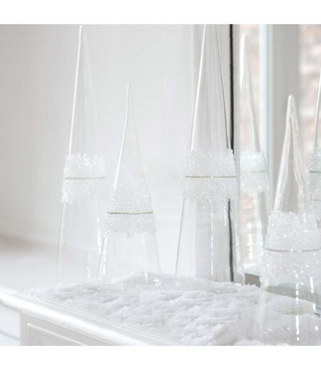 Cône Glace en Verre Diamant 42cm Transparent