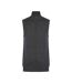 Mens plain full zip sleeveless gilet grey marl Henbury-1