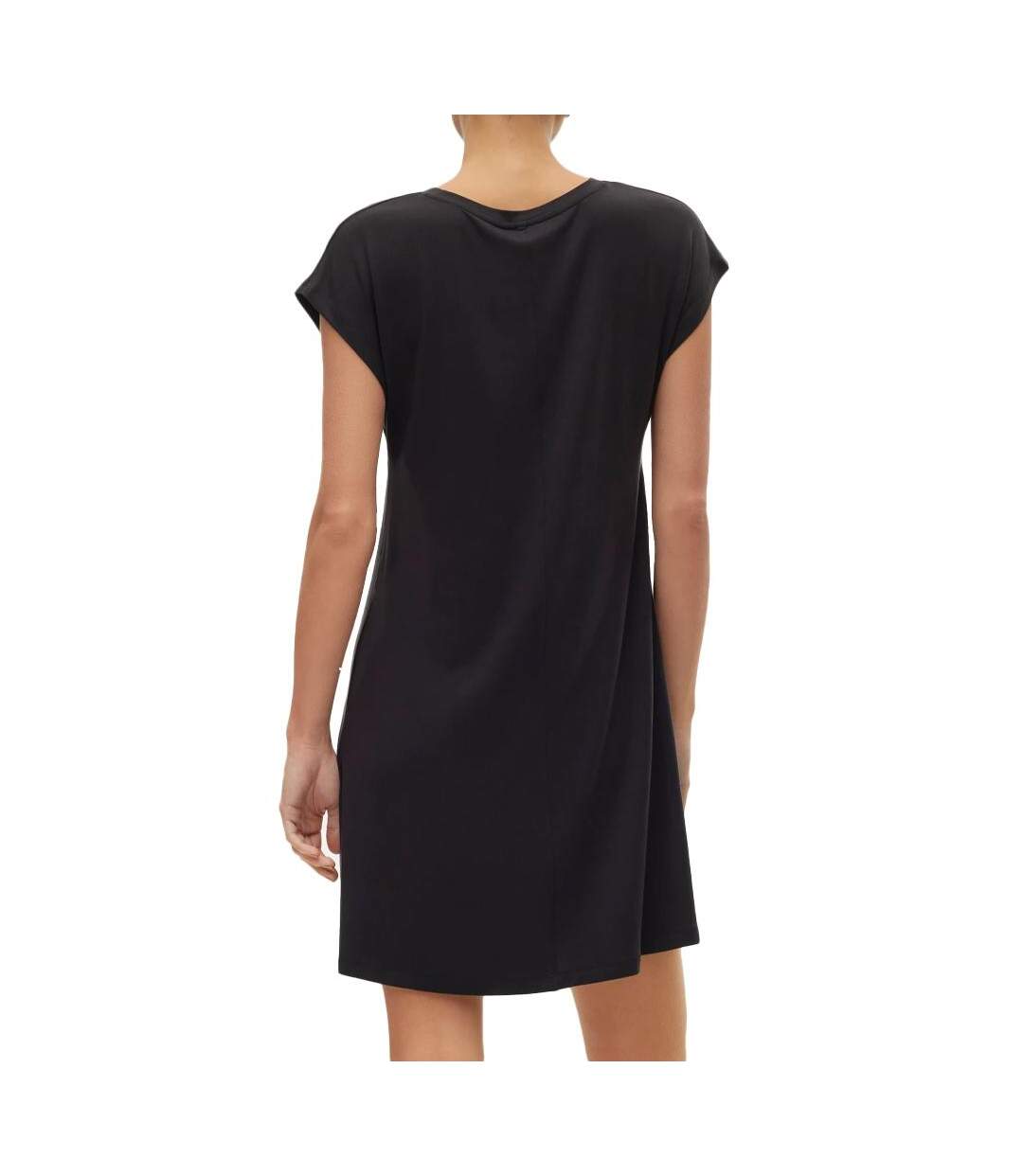 Robe t-shirt noir femme vero moda turtle - s-2