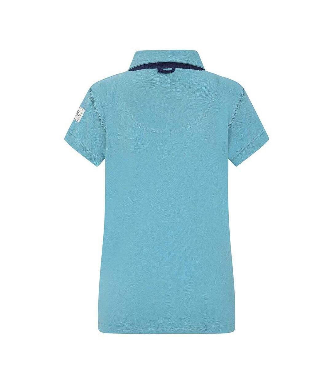 Womens/ladies Contrast Detail Polo Shirt Spearmint Lazy Jacks-2
