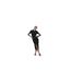 Womens/ladies Originals Midi Shirt Dress Black Adidas-1