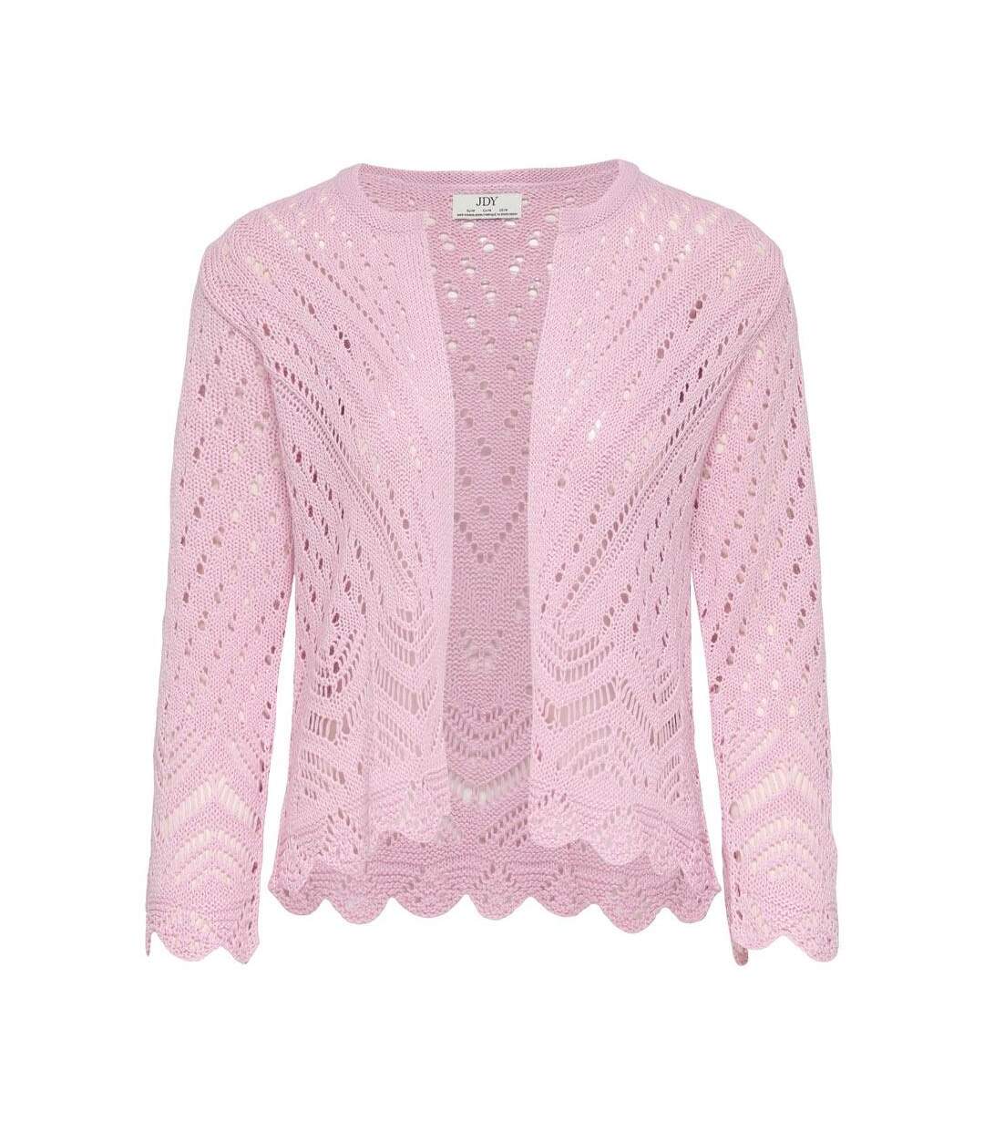 Cardigan rose femme jdy sun 3/4 cropped-1