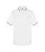 Polo Motif/style Rayure Contrastée Sur Bord Homme Blanc Slazenger-2