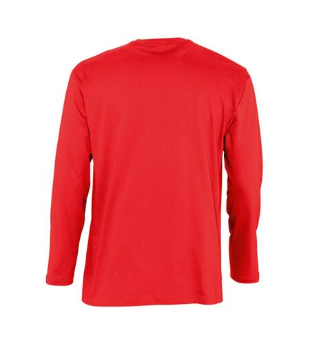 SOLS Mens Monarch Long Sleeve T-Shirt (Red)