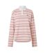 Womens/ladies Embroidered Logo Rugby Shirt Pink Couture Club-3