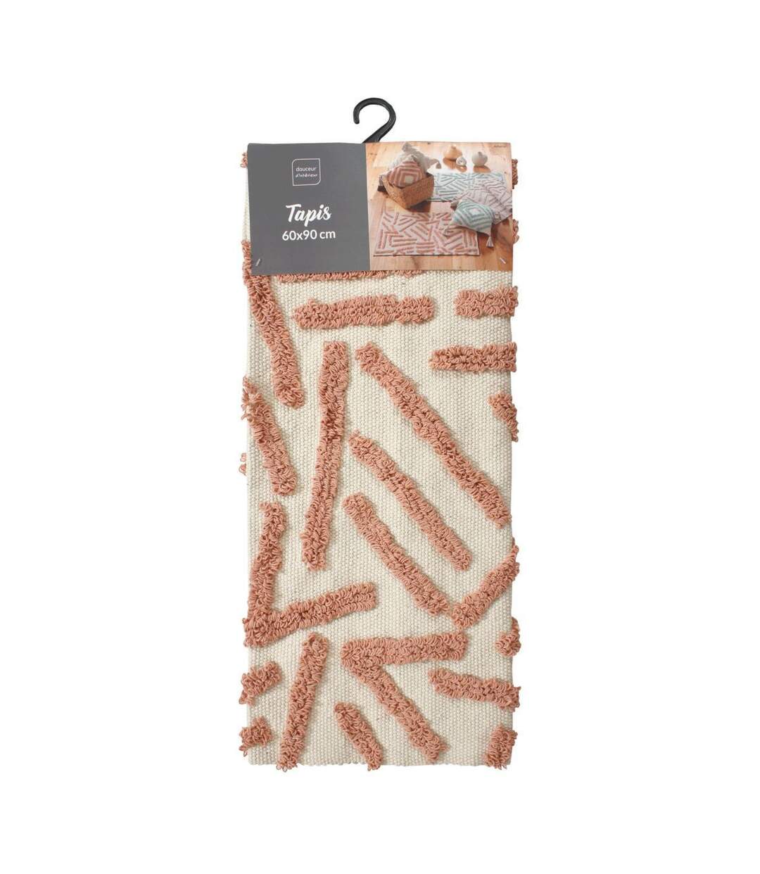 Tapis Déco Tufté Athena 60x90cm Rose-5