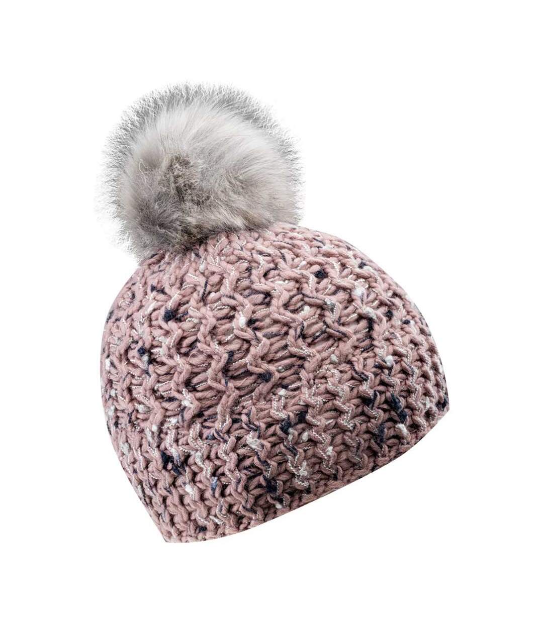 Bonnet D'hiver Ajana Femme Vieux Rose Bleu Blanc Iguana-2
