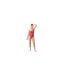 Womens/ladies Asymmetric One Piece Swimsuit Brown Speedo-1