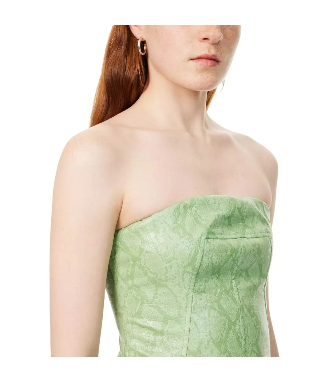 Haut Tube Motif/style Imprimé Serpent Femme Vert AmyLynn-4