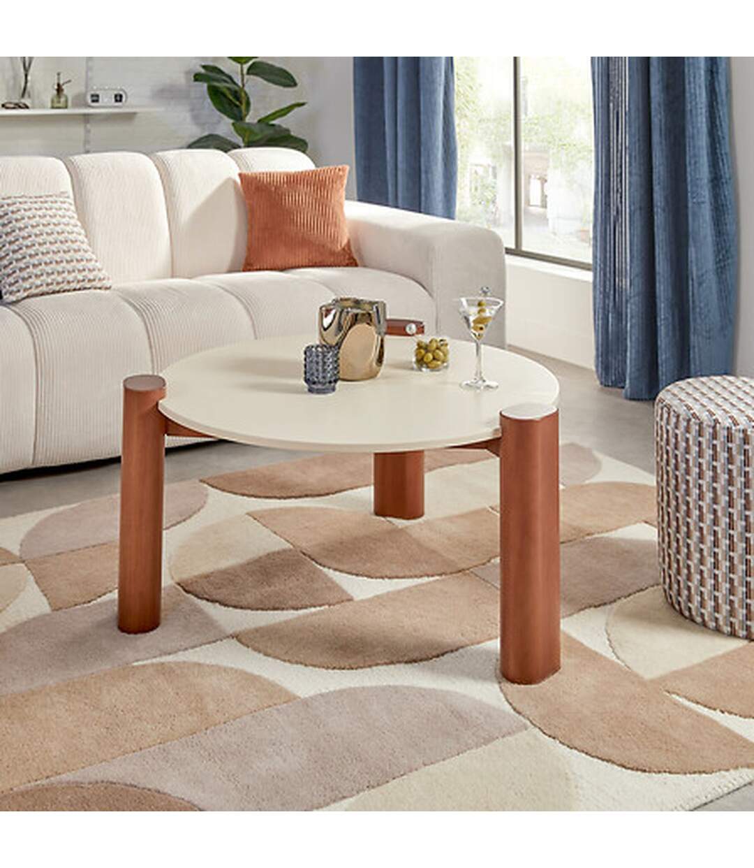 Table basse JILANI - Beige et marron-2