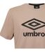 Tee shirt homme col rond chiné en coton 160GSM et logo imprimé 729282 Umbro-2