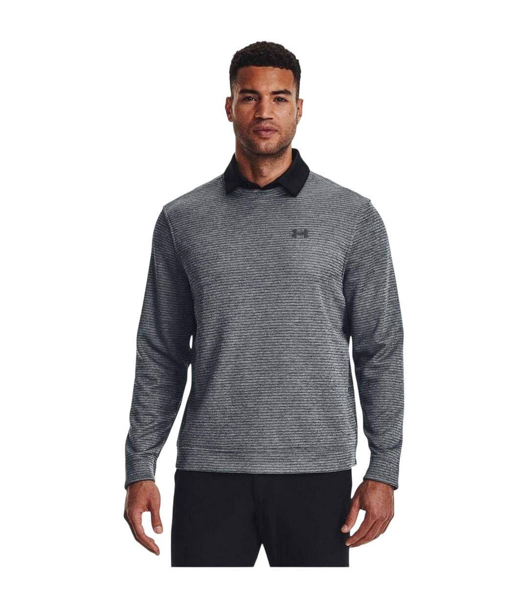 Mens Storm Fleece Sweater Top Pitch Grey Under Armour-3