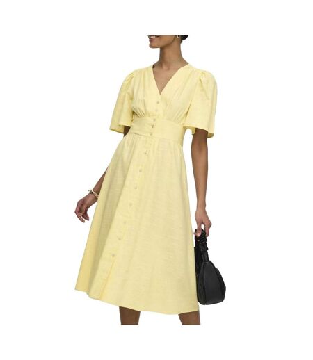 Robe jaune femme jdy nora 2/4 midi
