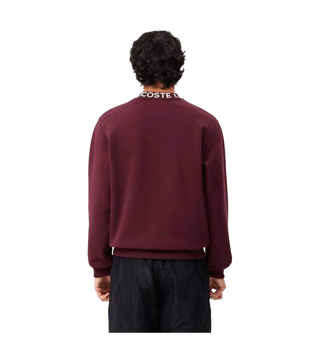 Sweat Style Logo Homme Rouge Bordeaux Lacoste-3