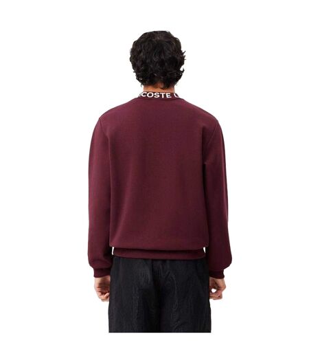Sweat Style Logo Homme Rouge Bordeaux Lacoste