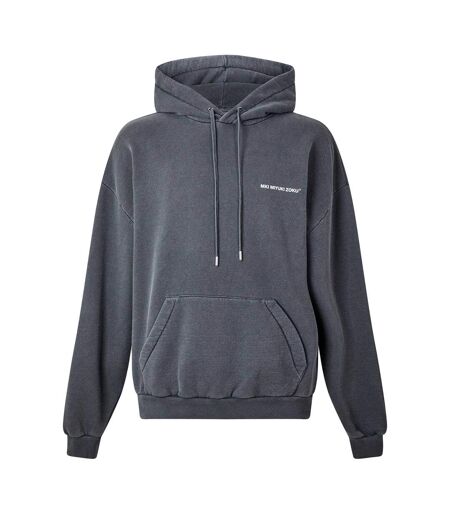Mens Logo Oversized Hoodie Charcoal MKI MIYUKI ZOKU