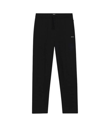 Mens Waffle Logo Joggers Black Boss