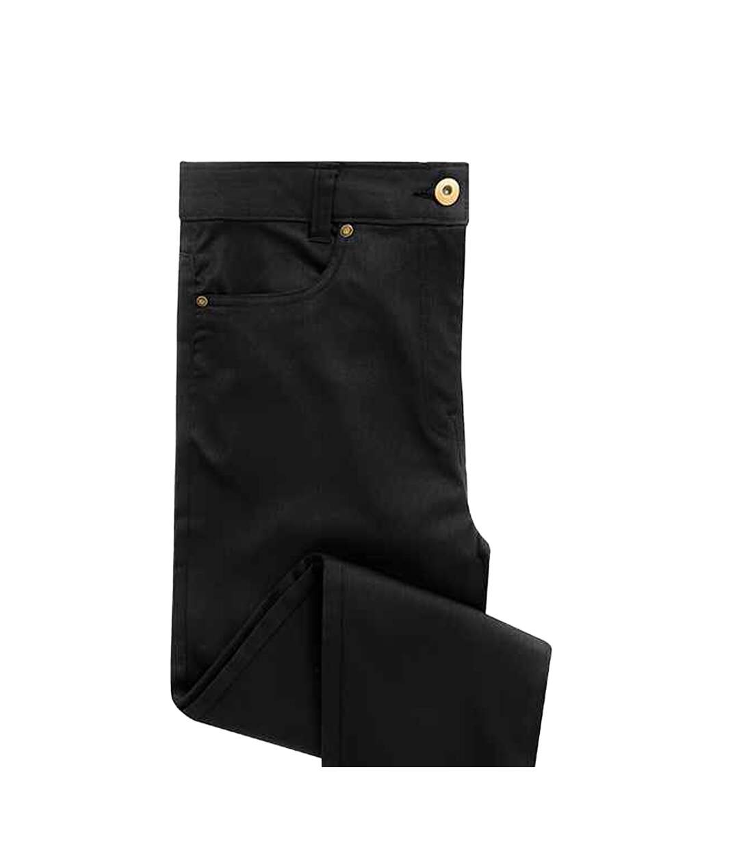 Womens/ladies Performance Chino Jeans Black Premier-2