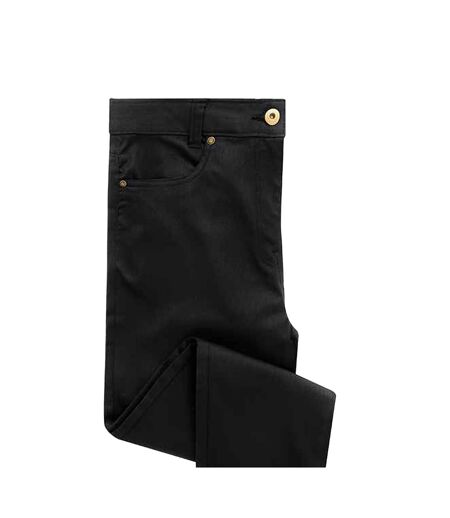 Womens/ladies Performance Chino Jeans Black Premier