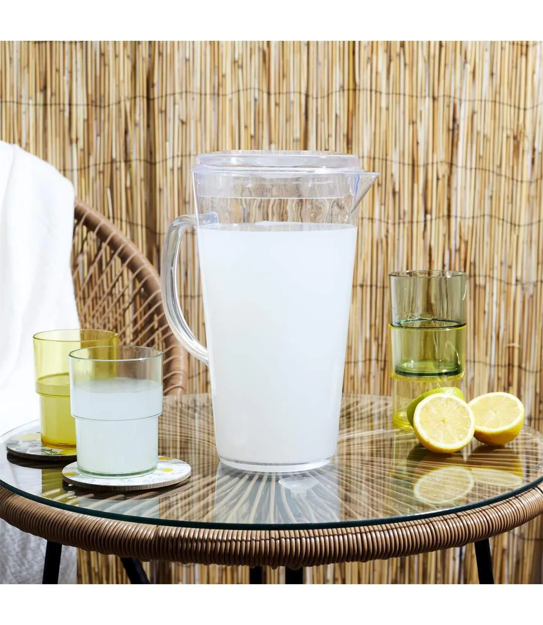 Pichet & 4 Verres Bain de Soleil 25cm Transparent-5