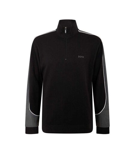 Mens Colour Block Contrast Piping Track Jacket Black Boss