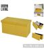 Banc de rangement pliable Kube en velours côtelé - Jaune-4
