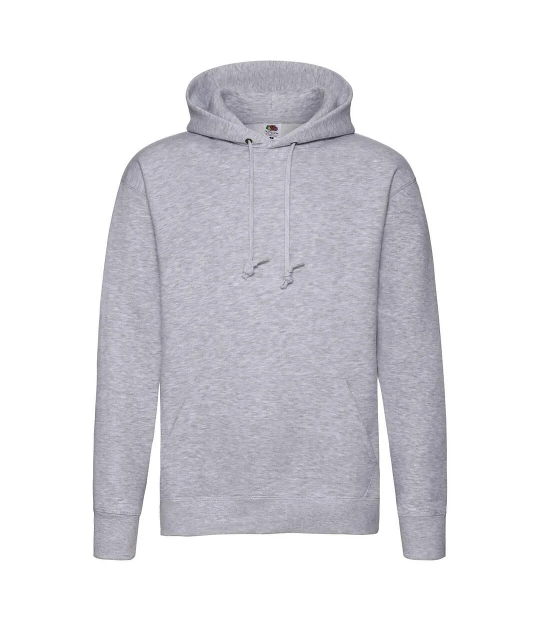 Mens Premium Hoodie Heather Grey Fruit Of The Loom-1
