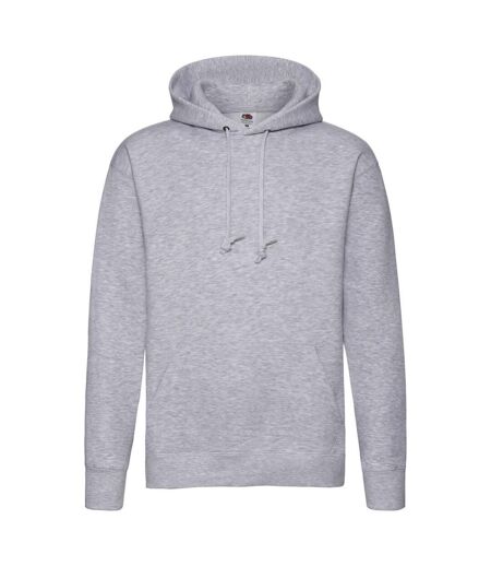 Mens Premium Hoodie Heather Grey Fruit Of The Loom