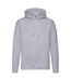 Mens Premium Hoodie Heather Grey Fruit Of The Loom-1