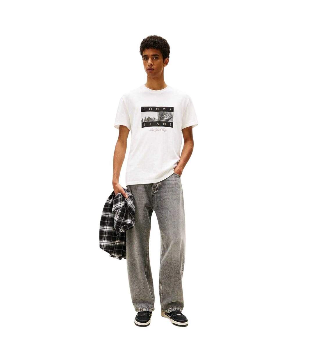 Unisex Adult Cotton Regular T-shirt Ecru Tommy Jeans-4