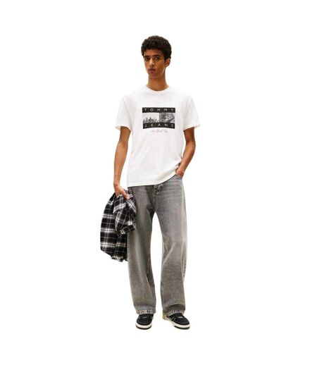 Unisex Adult Cotton Regular T-shirt Ecru Tommy Jeans