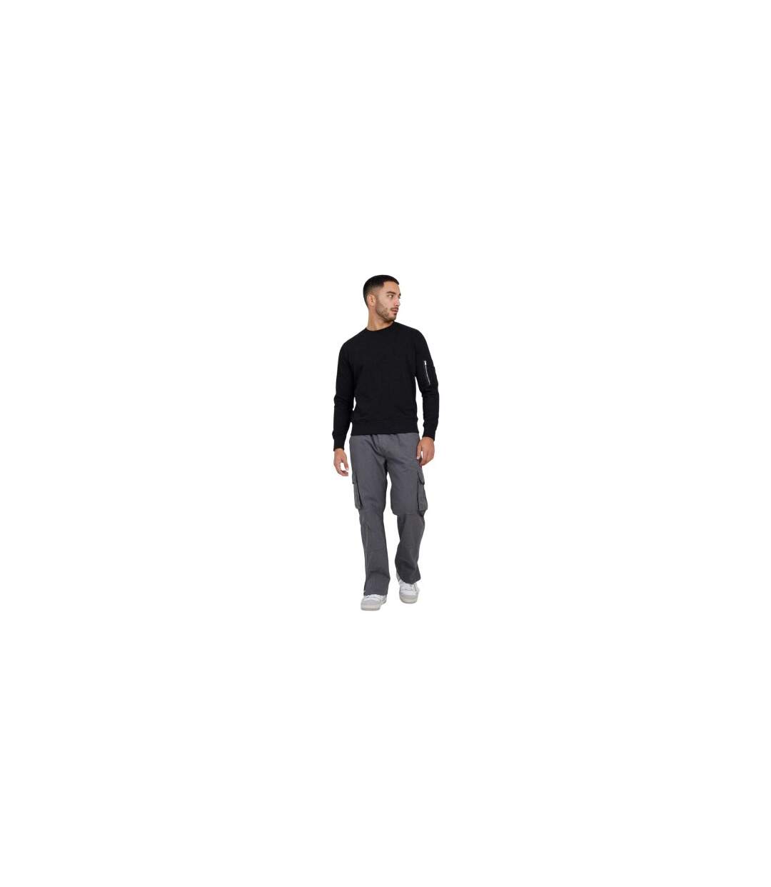 Pantalon À Poches Homme Gris Foncé Brave Soul-1